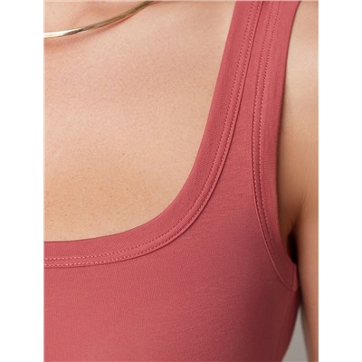 Топ облегающий из эластичного хлопка