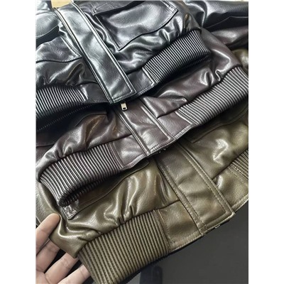 Женская кожаная куртка в ретро стиле ЗАР*А