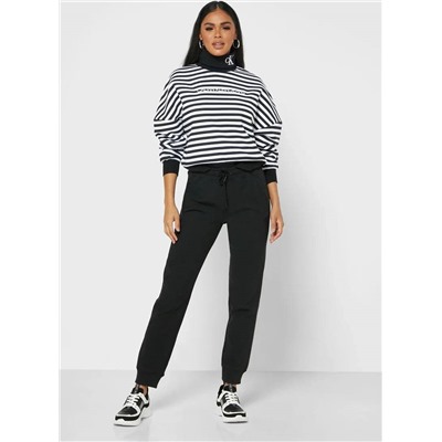 Женская свободная теплая толстовка с высоким воротником СК