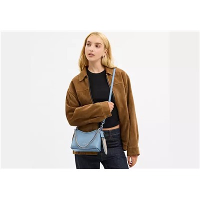 Laurel Small Shoulder Bag With Mirror Charm And Pouch -Laurel Small Shoulder Bag With Mirror Charm And Pouch