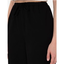 Siyah Yüksek Bel Loose Fit Pantolon