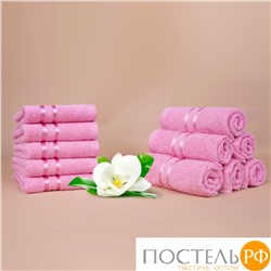 (1051) Полотенце (однотон) 30х50 см-5 шт Dome Harmonika Махра 440 г/м2 1051 Розовый