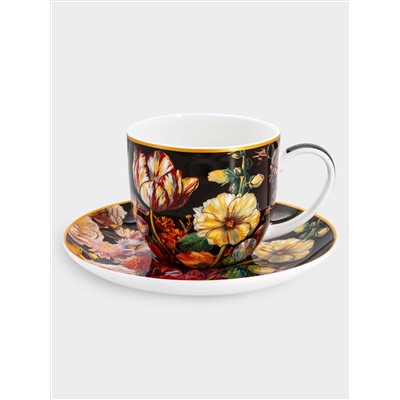 Чашка с блюдцем, 250 мл, Натюрморт с тюльпаном, Х. Рейкерс