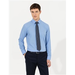Mavi Slim Fit Uzun Kollu Klasik Gömlek