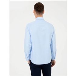 Açık Mavi Slim Fit Oxford Gömlek
