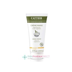 Cattier Crème Mains Argile Blanche Huiles Végétales BIO 75ml