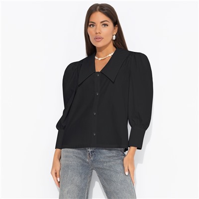 Блуза из хлопка, На пике успеха (черная)