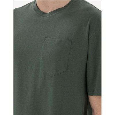 Koyu Yeşil Comfort Fit Basic Tişört