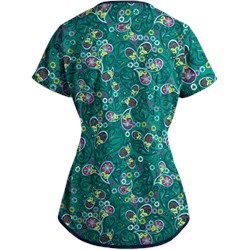 UA Pretty Persian Rain Forest Print Scrub Top