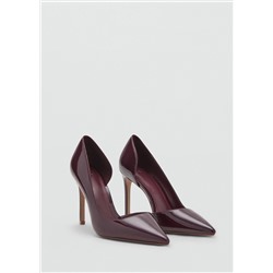 Zapato tacón asimétrico charol