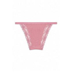 Braga clásica encaje y terciopelo rosa