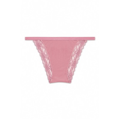 Braga clásica encaje y terciopelo rosa