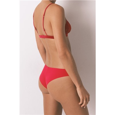 Braga brasileña clean cut rojo lurex