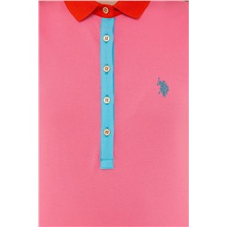 Kadın Pembe Basic Polo Yaka Tişört
