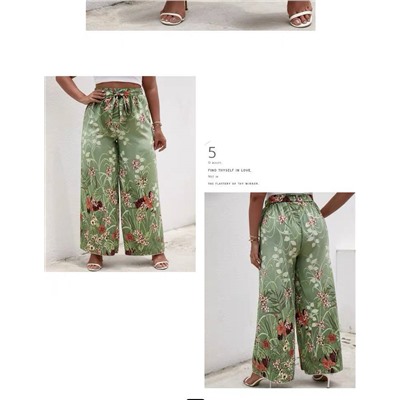 Легкие свободные женские брюки Plus Size