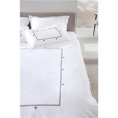 Lilas King Size Nakışlı Nevresim Takımı - Saten