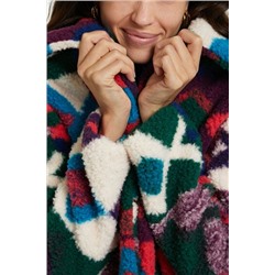 Chaqueta corta de pelo multicolor