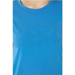 Kadın Saks Basic Tişört