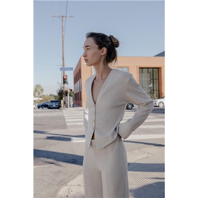 SOFT BUTTON CARDIGAN