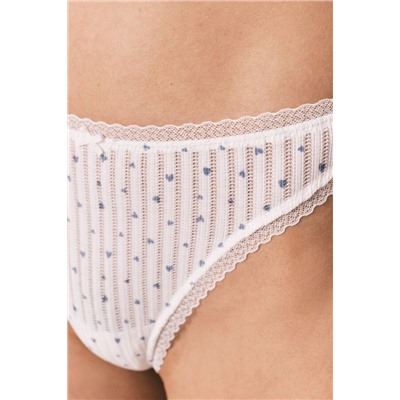 Pack 2 tangas algodón azul y estampado blanco