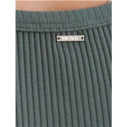 Топ из трикотажа в широкий рубчик