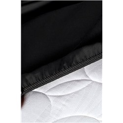 Ciel King Size Plus %100 Pamuk Lastikli Saten Çarşaf - Siyah