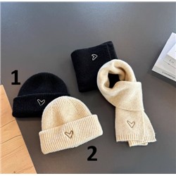 Шапка и шарф для мальчиков/девочек. Размер 2-10 лет