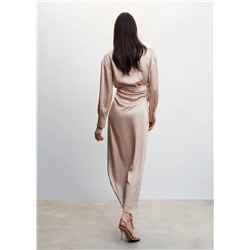 Vestido satinado abertura