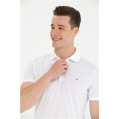Erkek Beyaz Polo Yaka Tişört