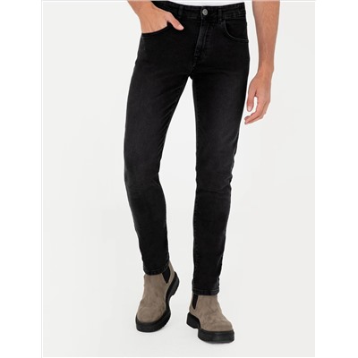 Antrasit Slim Fit Jean Pantolon