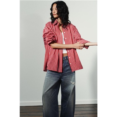 Рубашка оверсайз из поплина   ЗАР*А