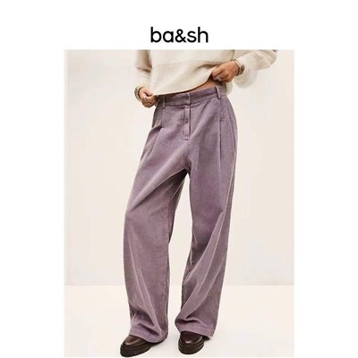 Женские вельветовые брюки  Ba&S*h красивого нежного цвета, широкой свободный крой