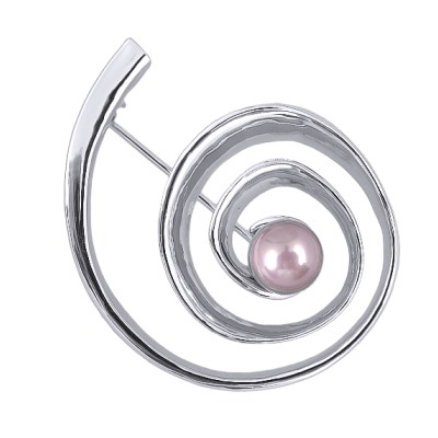 Брошь (Майорка светло-сиреневая; покрытие родий), Есть комплект