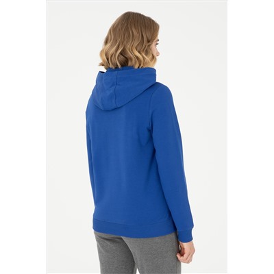 Kadın Saks Kapüşonlu Sweatshirt