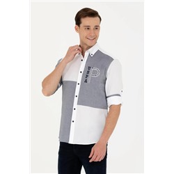 Erkek Lacivert Uzun Kollu Gömlek