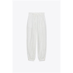STRIPED PUFFED TROUSERS ZW COLLECTION