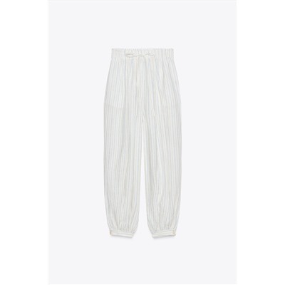 STRIPED PUFFED TROUSERS ZW COLLECTION