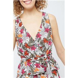 Top Tropico Blanco y caqui