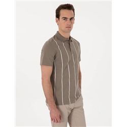 Koyu Vizon Regular Fit Polo Yaka Tişört