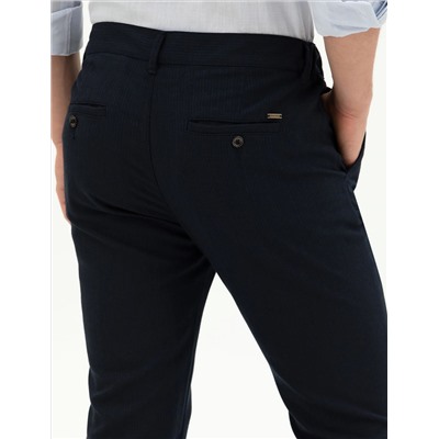 Lacivert Slim Fit Kanvas Pantolon