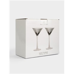 Бокал для мартини, 150 мл, 2 шт, стекло, серый, Nocturne