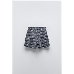 CHECKED SKIRT WITH BUCKLE