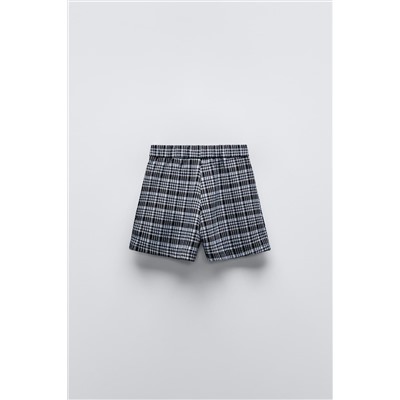 CHECKED SKIRT WITH BUCKLE