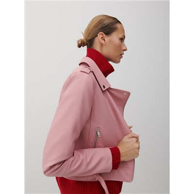 Bikerjacke mit Gürtel
