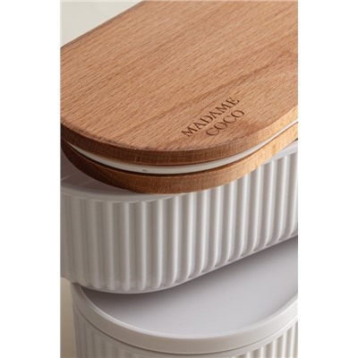 Magou Ahşap Kapaklı 2'li Lunch Box - Mint Yeşili - 2x500 ml