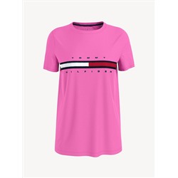 TOMMY HILFIGER FLAG STRIPE LOGO T-SHIRT