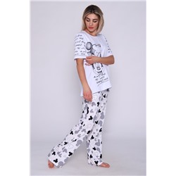 Костюм женский с брюками и футболкой 376