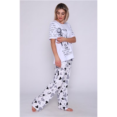 Костюм женский с брюками и футболкой 376