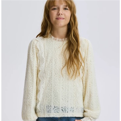 Блузка для девочек. Экспорт. РЕСЕРВ*Д  Подойдёт на холодное время года благодаря плотной подкладке