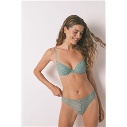 Sujetador push up GORGEOUS encaje floral verde